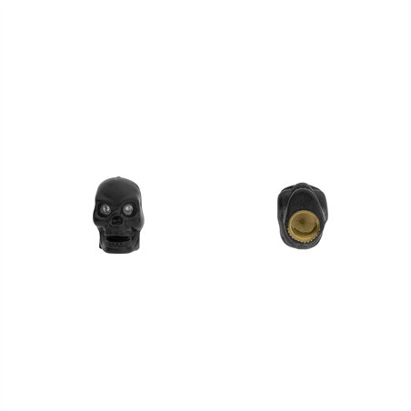 Valve Caps Skull Black