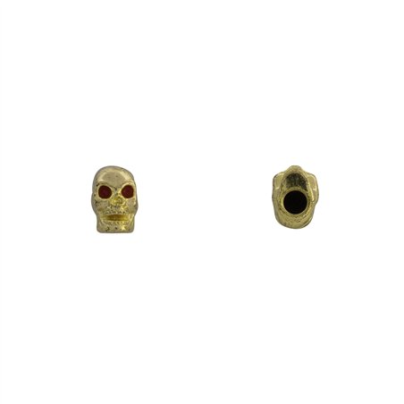 Valve Caps Skull Gold