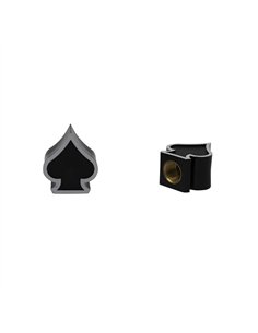 Valve Caps Spade Black