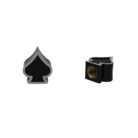 Valve Caps Spade Black