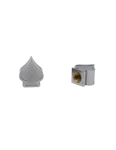 Valve Caps Spade Chrome
