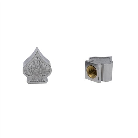Valve Caps Spade Chrome