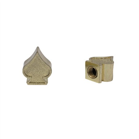 Valve Caps Spade Gold