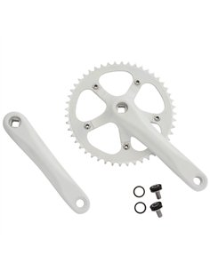 Chainwheel Set 48T x 175mm Alloy White