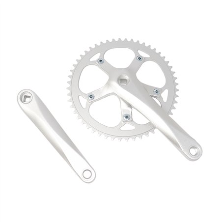 Chainwheel Set Alloy 52T x 175mm 1/2 x 1/8 Silver