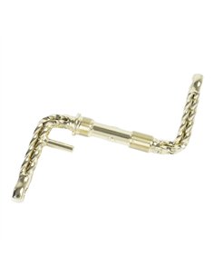 One Piece Crank Quadruple Square Twisted 4-1/2" (114mm) Gold