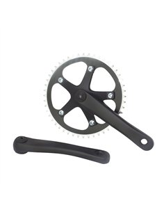 Chainwheel Set Alloy 48T x 170mm 1/2 x 1/8 Black