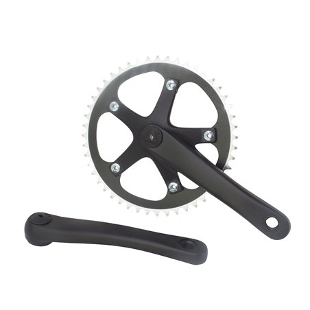 Chainwheel Set Alloy 48T x 170mm 1/2 x 1/8 Black