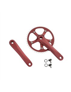 Chainwheel Set Alloy 48T x 170mm 1/2 x 1/8 Red