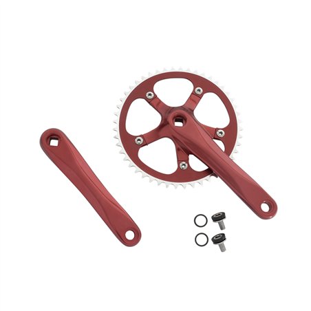 Chainwheel Set Alloy 48T x 170mm 1/2 x 1/8 Red