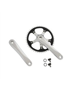 Chainwheel Set Alloy 48T x 170mm 1/2 x 1/8 Silver/Black