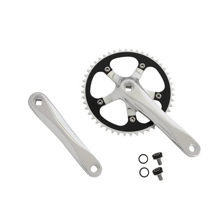 Chainwheel Set Alloy 48T x 170mm 1/2 x 1/8 Silver/Black