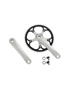 Chainwheel Set Alloy 52T x 175mm 1/2 x 1/8 Silver/Black