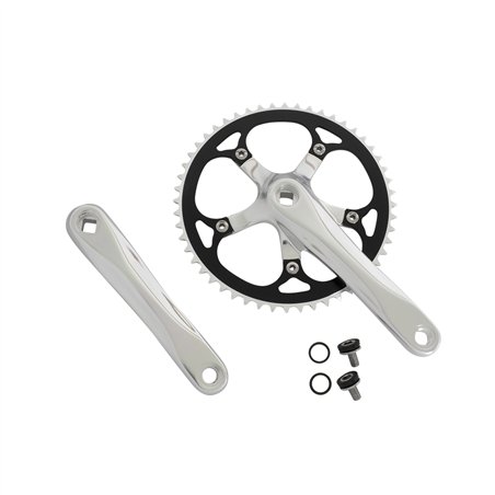 Chainwheel Set Alloy 52T x 175mm 1/2 x 1/8 Silver/Black