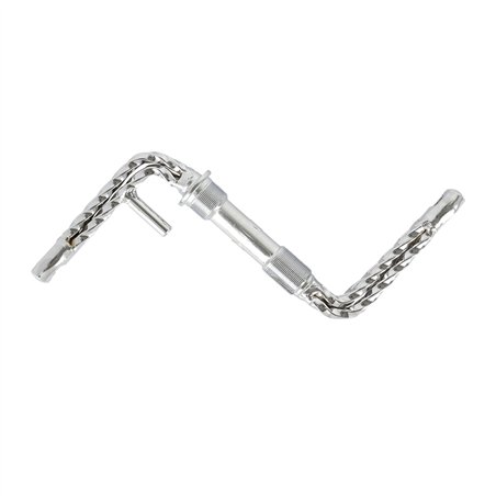 One Piece Crank Quadruple Square Twisted 4-1/2" (114mm) Chrome