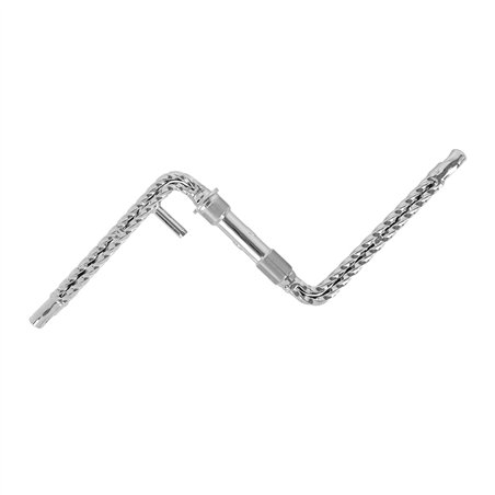 One Piece Crank Quadruple Square Twisted 6 1/2" (165mm) Chrome