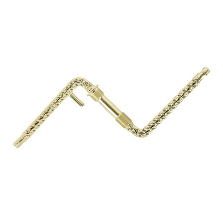 One Piece Crank Quadruple Square Twisted 6 1/2" (165mm) Gold