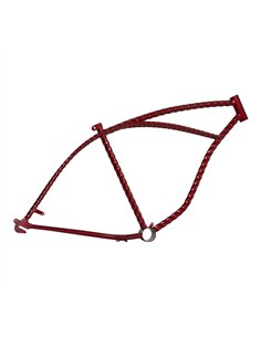 26" Frame Beach Cruiser Twisted Red