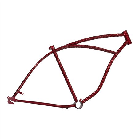 26" Frame Beach Cruiser Twisted Red