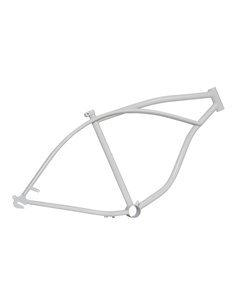 26" Frame Beach Cruiser White