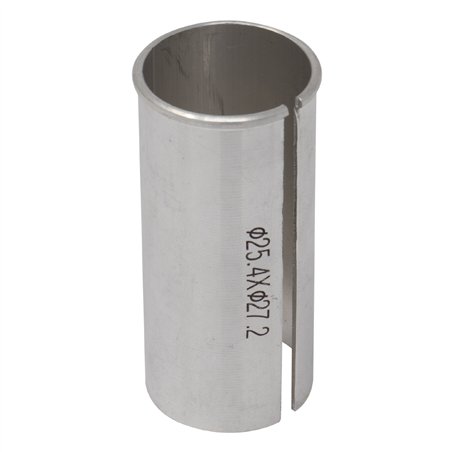 Seat Post Shim 25.4mm - 27.2mm Alloy Silver Short
