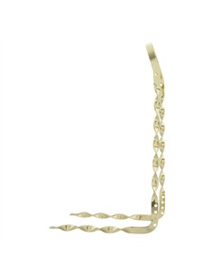 20" Sissy Bar 90 Degree Bent Flat Twisted Gold