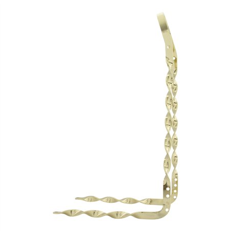 20" Sissy Bar 90 Degree Bent Flat Twisted Gold