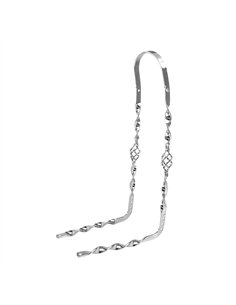 20" Sissy Bar 90 Degree Bent Flat Twisted w/Cage Chrome