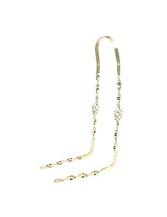 20" Sissy Bar 90 Degree Bent Flat Twisted w/Cage Gold