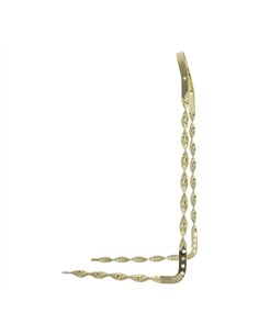 26" Sissy Bar 90 Degree Bent Flat Twisted Gold