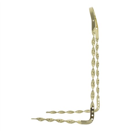 26" Sissy Bar 90 Degree Bent Flat Twisted Gold