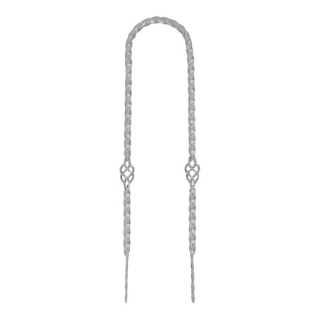 Sissy Bar 24" Square Twisted w/Cage Chrome