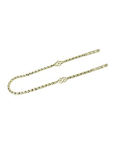 Sissy Bar 24" Square Twisted w/Cage Gold