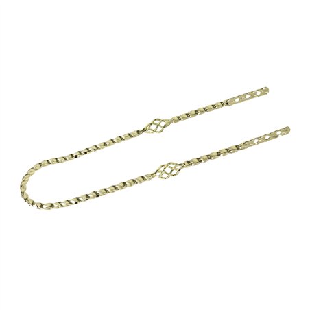 Sissy Bar 24" Square Twisted w/Cage Gold