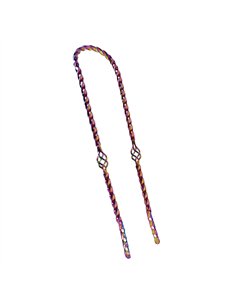 Sissy Bar 24" Square Twisted w/Cage Neo Chrome