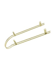 Sissy Bar Double Square Twisted Gold