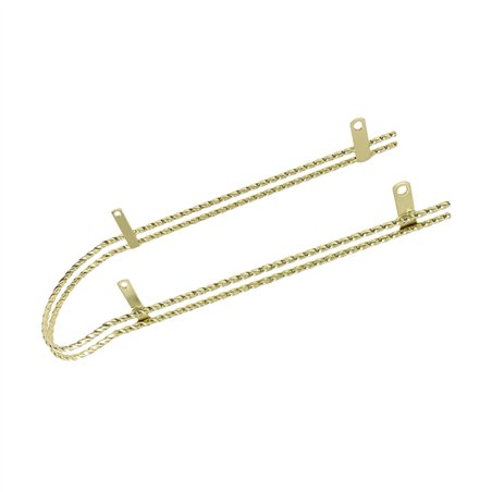 Sissy Bar Double Square Twisted Gold