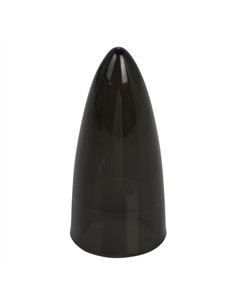 Sissy Bar End Cap Bullet Transparent Black