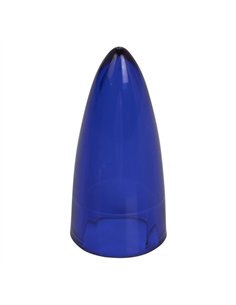 Sissy Bar End Cap Bullet Transparent Blue