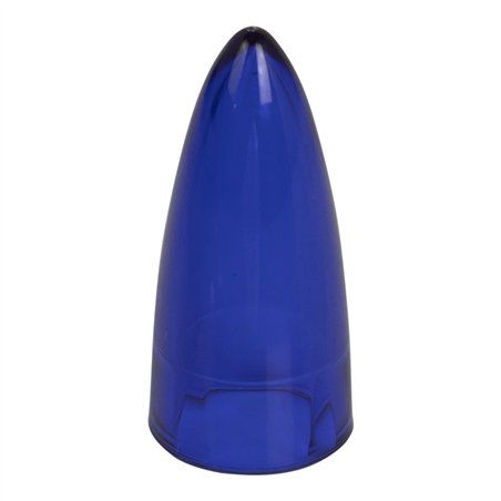 Sissy Bar End Cap Bullet Transparent Blue