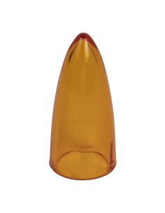 Sissy Bar End Cap Bullet Transparent Orange