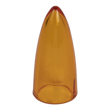 Sissy Bar End Cap Bullet Transparent Orange