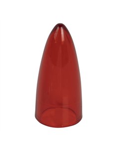 Sissy Bar End Cap Bullet Transparent Red