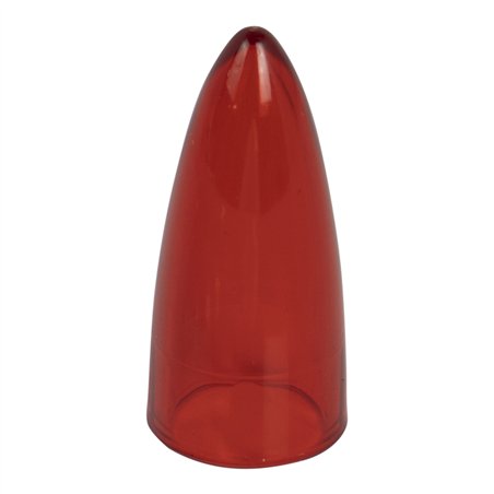 Sissy Bar End Cap Bullet Transparent Red