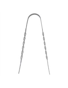 Sissy Bar Triple Flat Twisted Chrome