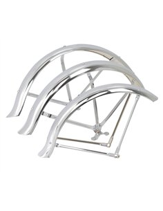 20" Trike Fender Set Flared Hollow Hub 68mm Chrome