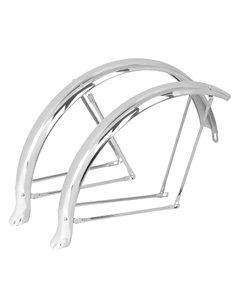 26" Fender Set Flared Adjustable Balloon 80mm Chrome