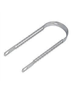 12" Fender Brace Double Square Twisted Chrome