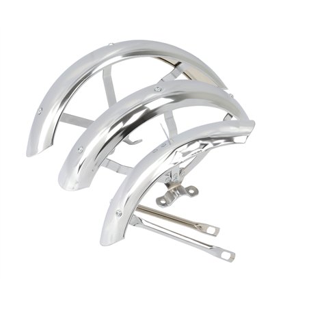 12" Trike Fender Set Flared Hollow Hub 68mm Chrome