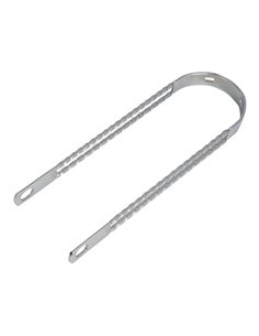 16" Fender Brace Double Square Twisted Chrome